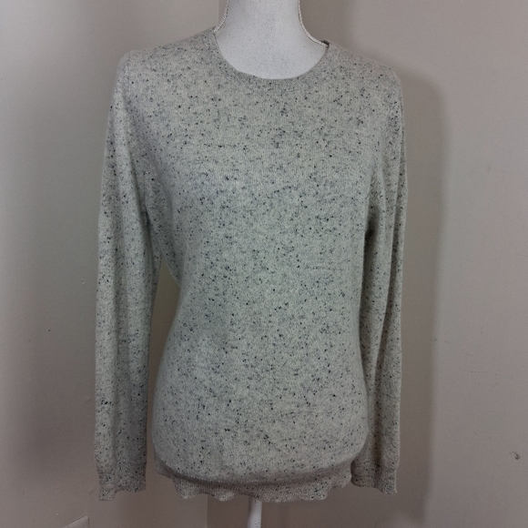 Charter Club Pure Cashmere Donegal Sweater With Shirttail Hem Size Large NWT - Picture 4 of 8